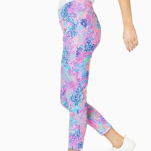 Lilly Pulitzer Luxletic Corso Pant UPF 50+ Splendor In The Sand Pull On size 10